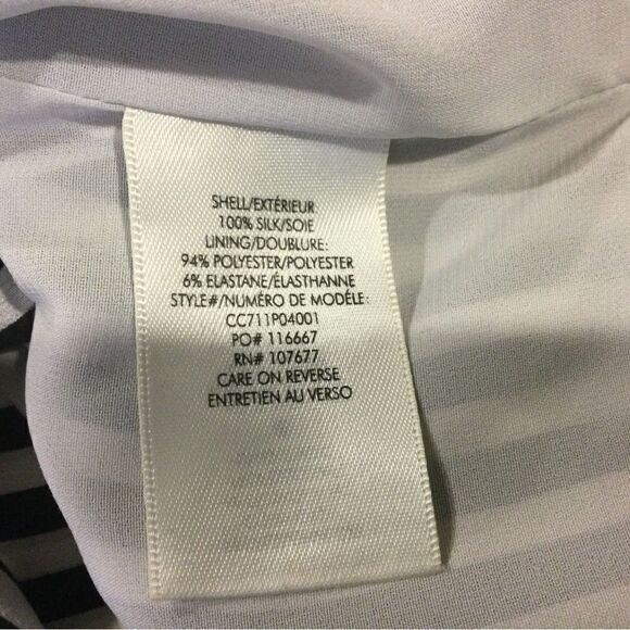 ALICE + OLIVIA Alba Crossover Striped Tie-Waist Silk Blouse - Picture 10 of 11